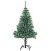 vidaXL Artificial Christmas Tree 150 LEDs&Ball Set&Flocked Snow 59.1"
