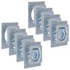 vidaXL Lashing Rings for Trailer 8 pcs Galvanised Steel 4409.2 lb