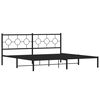 vidaXL Bed Frame Black Steel Full Bed Frame Rectangular Industrial