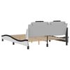 vidaXL Bed Frame "Viana" with LED without Mattress White and Black 63"x78.7"
