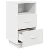 vidaXL Bedside Cabinet White Engineered wood 14.2 x 14.2 x 26.8 in