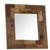 vidaXL Mirror Various shades of brown Solid reclaimed wood, glass