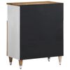 vidaXL Sideboard Natural Mango Wood with White Paint Solid Mango Wood
