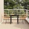 vidaXL Garden Dining Set Black