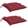 vidaXL Chair Cushion Set of 2 Wine Red