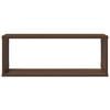 vidaXL Wall Cube Shelf Set of 4 Brown Oak Engineered Wood Medium