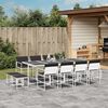 vidaXL Garden Dining Set White and Anthracite