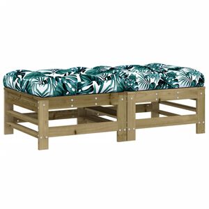 vidaXL Garden Footstool Pine Impregnated pine wood Small Modular