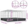 vidaXL Aviary Silver Galvanized steel Large Durable Aviary
