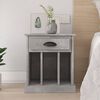 vidaXL Bedside Cabinet Concrete Grey Engineered wood Compact Nightstand