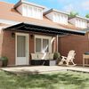 vidaXL Retractable Awning Manual Black 13.12 x 9.84 ft Canvas