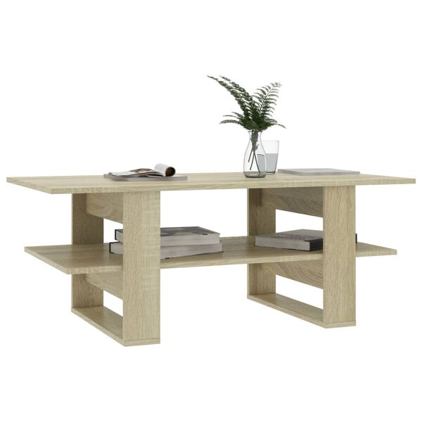 vidaXL Coffee Table Sonoma Oak 43.3"x21.7"x16.5" Engineered Wood