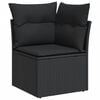 vidaXL Garden Sofa Set Black