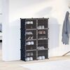 vidaXL Storage Cube Organizer Black Polypropylene Medium Modular