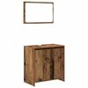 vidaXL Bathroom Furniture Set Old wood Engineered wood, glass Standard
