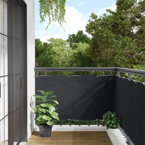 vidaXL Balcony Screen Anthracite 29.5x118.1" Oxford Fabric