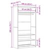 vidaXL Wardrobe Old Wood Engineered Wood 39.4 x 19.7 x 78.7 in Wardrobe