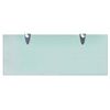 vidaXL Floating Shelf Clear Tempered safety glass, Zinc alloy