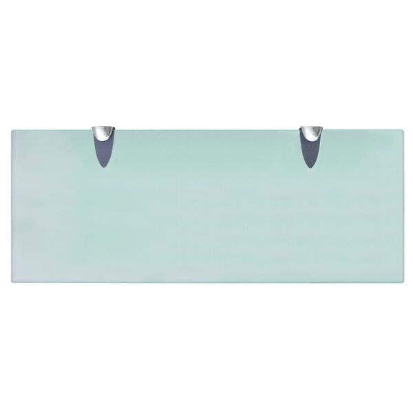 vidaXL Floating Shelf Clear Tempered safety glass, Zinc alloy