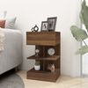 vidaXL Bedside Cabinet Set of 2 Brown Oak Engineered Wood
