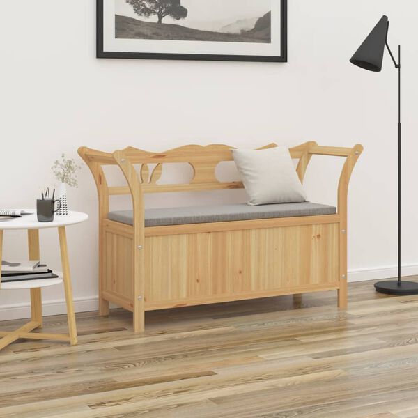 vidaXL Bench Brown Solid fir wood, engineered wood Medium Bench