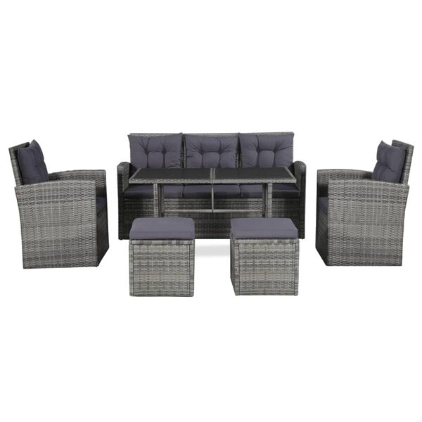 vidaXL Sofa Set Grey and Dark Grey