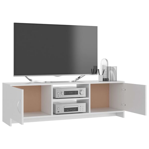 vidaXL TV Stand White 47.2"x11.8"x14.8" Engineered Wood