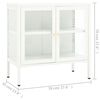 vidaXL Sideboard White Powder-coated steel, tempered glass Medium