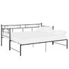 vidaXL Sofa Bed Frame Black Powder-Coated Metal Pull-Out Sofa Bed Frame