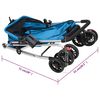 vidaXL Dog Stroller Blue 300D oxford fabric, steel Medium Foldable