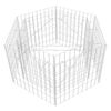 vidaXL Gabion Raised Bed Silver Galvanized steel Heavy Weight Endurance