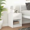 vidaXL Bedside Cabinet White Engineered wood Medium Bedside Cabinet