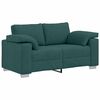 vidaXL Sofa 3 pcs Dark Green Linen-blend Fabric