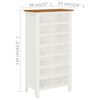 vidaXL Wine Cabinet 22"x12.6"x43.3" Solid Oak Wood