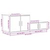vidaXL Storage Cabinet 2 pcs White 50.00 x 16.14 x 15.75 in