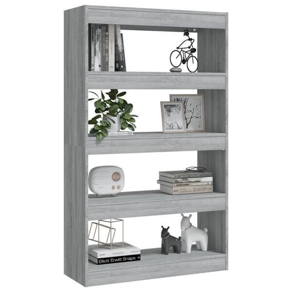 vidaXL Book Cabinet Grey sonoma Engineered wood Medium Book Cabinet