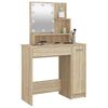vidaXL Dressing Table Sonoma oak Engineered wood, acrylic Dressing Table
