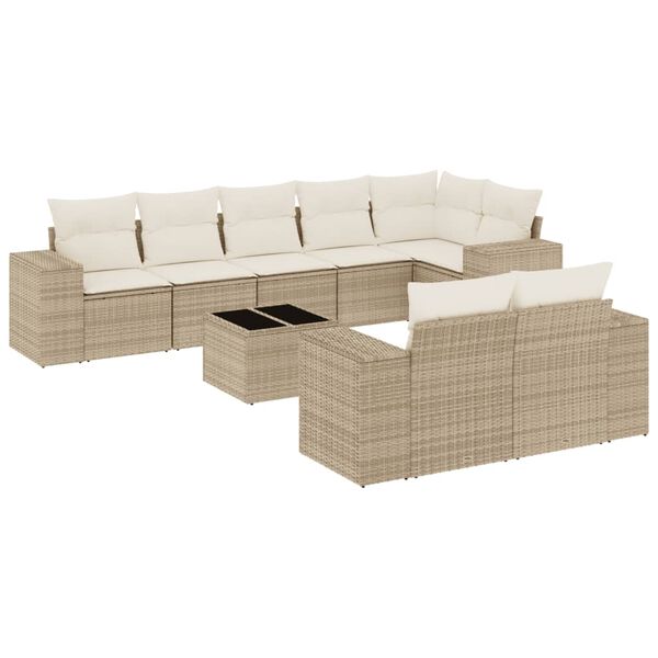 vidaXL Garden Sofa Set Beige