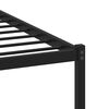 vidaXL Bed Frame Black, Smoked Oak Iron, Engineered wood Single Bed