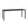vidaXL Garden Dining Table Grey