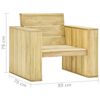 vidaXL Garden Lounge Set Natural Wood Treated Pinewood Standard Durable