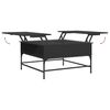 vidaXL Coffee Table Black Engineered wood, metal 31.5 x 31.5 x 17.7 in