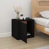 vidaXL Bedside Cabinet Black Engineered Wood Medium Bedside Cabinet