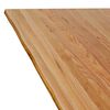 vidaXL Dining Table Light brown, Black Solid oak wood, Powder-coated steel