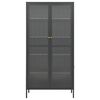 vidaXL Display Cabinet Anthracite 35.4"x15.7"x70.9" Steel and Tempered Glass