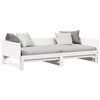 vidaXL Pull-out Day Bed White 80.12 x 72.44 x 22.24 in Solid Pine Wood