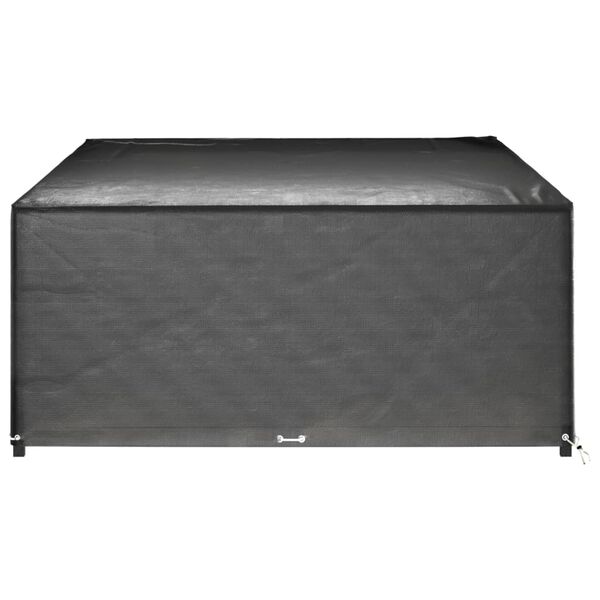 vidaXL Garden Furniture Cover Set of 2 Black Polyethylene, Aluminum