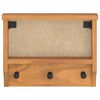 vidaXL Wall-mounted Coat Rack Acacia wood finish Solid pinewood Medium