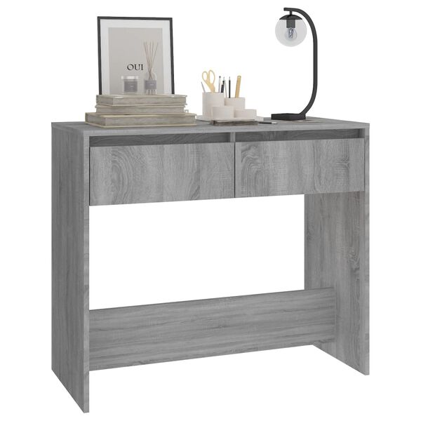 vidaXL Console Table Grey Sonoma Engineered Wood Medium Storage