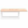 vidaXL Basin Shelf Oak, White Solid oak wood, Steel Small Wall mounting